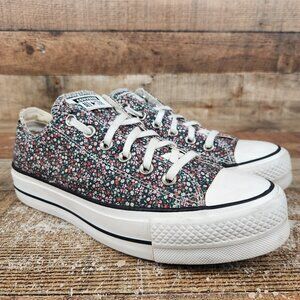 Converse Platform Low Vintage Floral Women Size 9.5 Sneakers Casual Lace Up Shoe